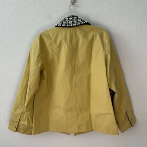 Veronica Beard Arlen Dickey Embellished Cotton-poplin coat Yellow - Picture 10 of 11